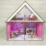 Дерев'яний будиночок для ляльок LOL з меблями - image-1